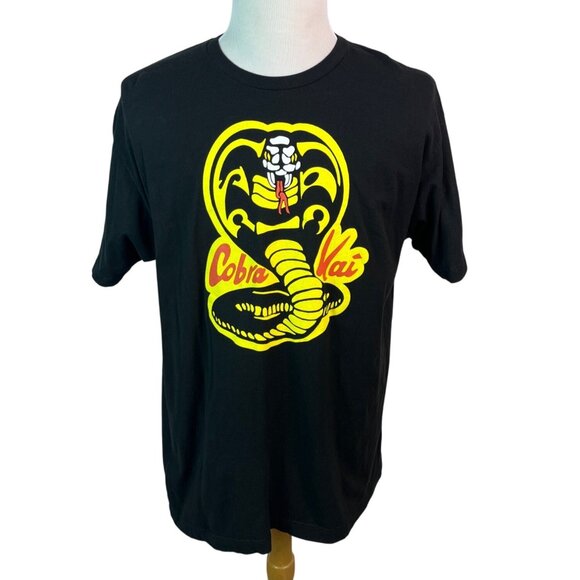 Cobra Kai BioWorld Black Cotton Mens Graphic T-Shirt Size XL - Picture 1 of 5